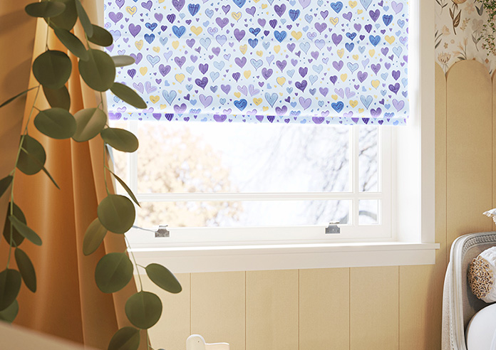 Sweetheart, Purple - Twist&Fit Roman Blind - Image 5